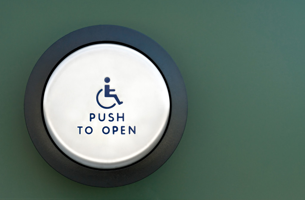 wheelchair door button