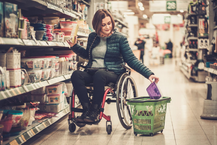 wheelchair shopping